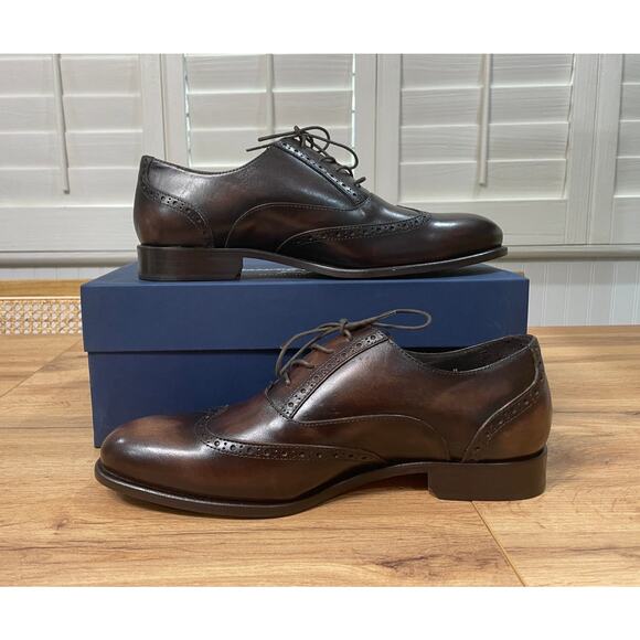 Massimo Matteo Firenze Men's Corazzano Wing Tip Dress Shoes Size 9 NIB - Picture 8 of 14